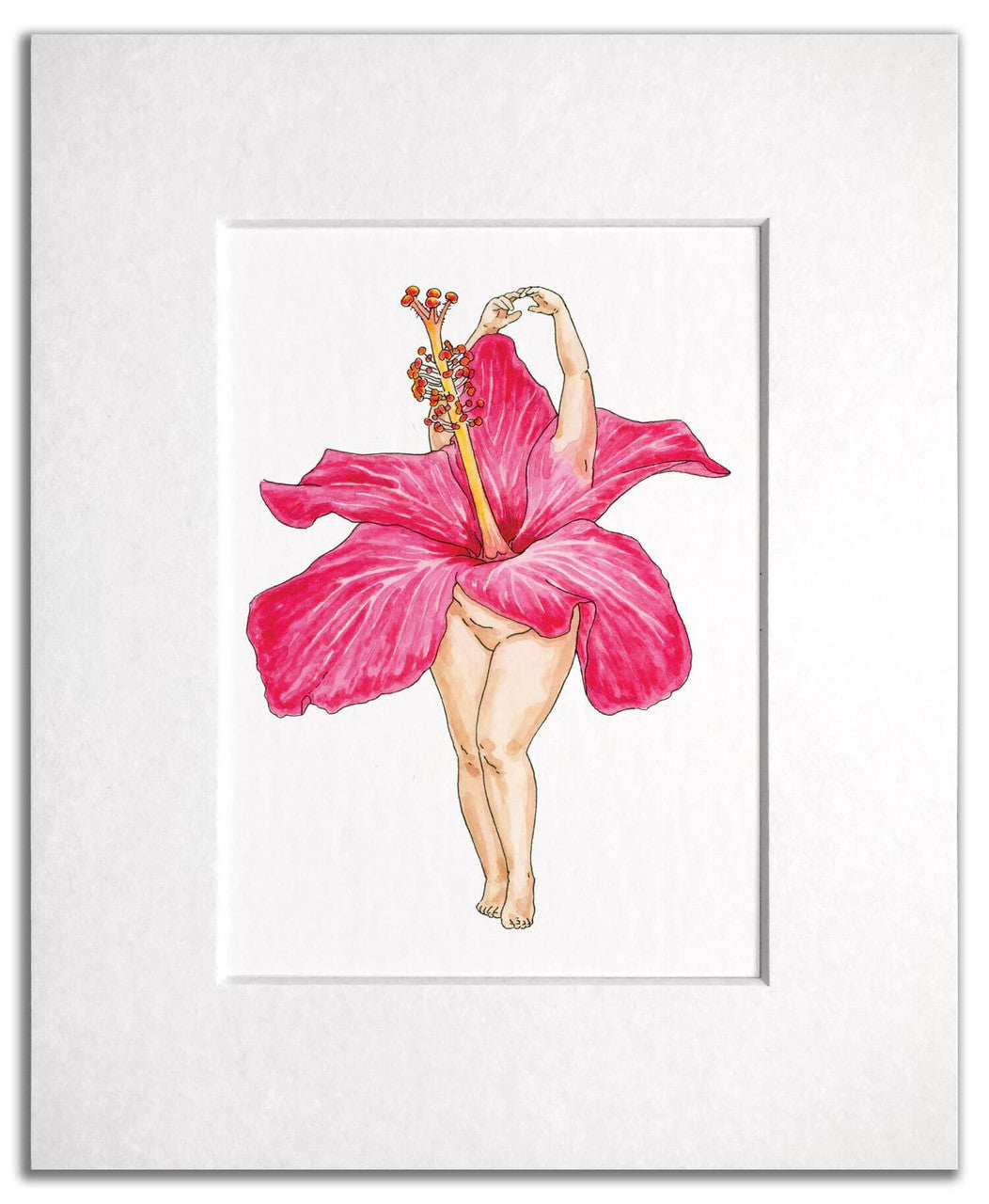 Hibiscus Fragilis Print by Maridad Studio - Framed