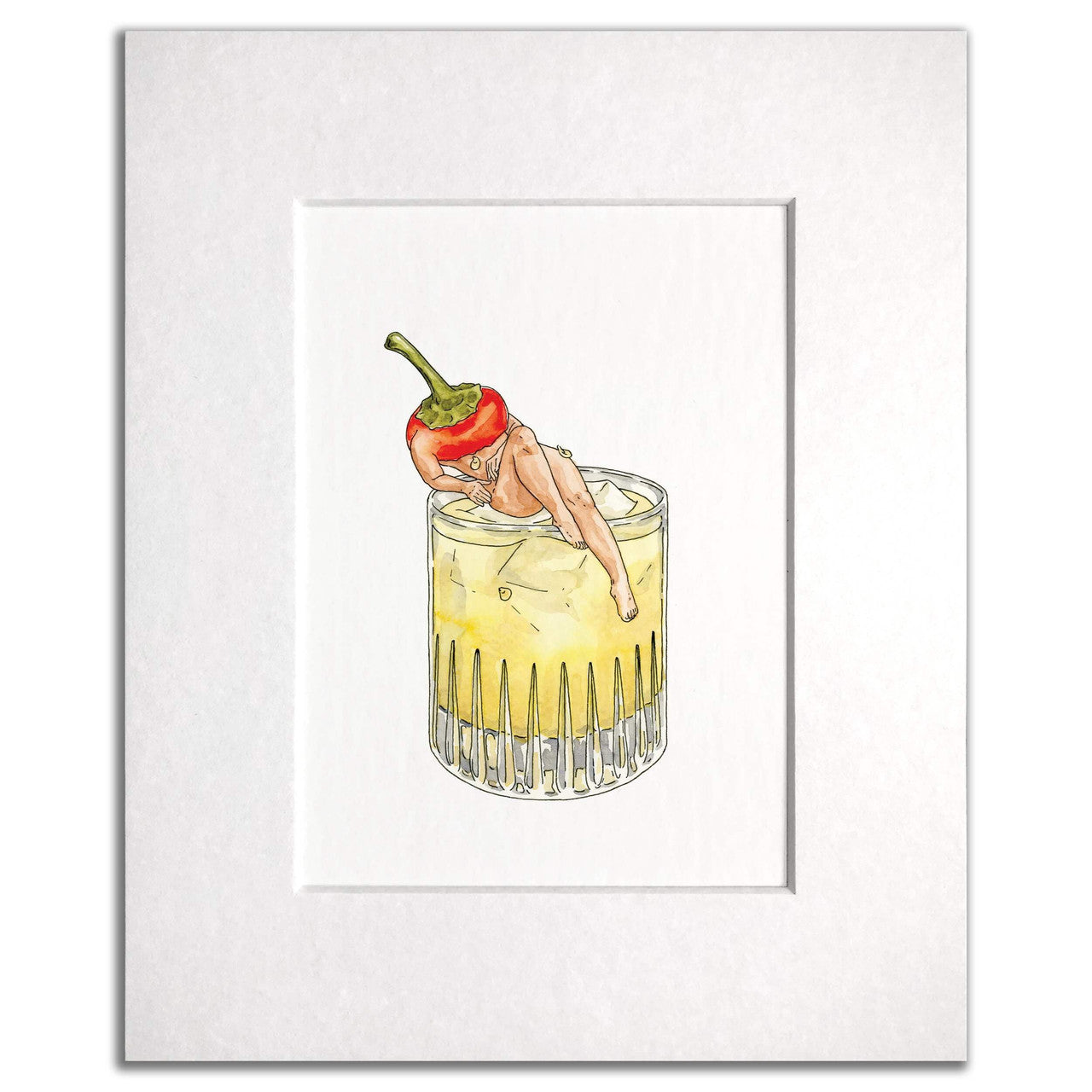 Picante Margarita Print by Maridad Studio
5” x 7” paper print
8” x 10” white mat