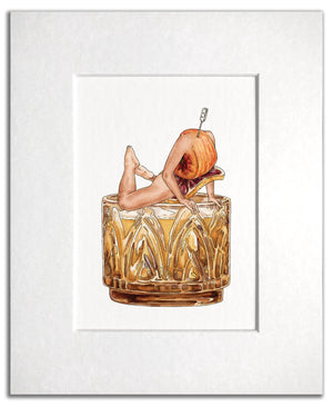 Whiskey Cocktail Print by Maridad Studio