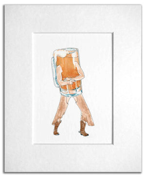 Beer Shooter Print by Maridad Studio