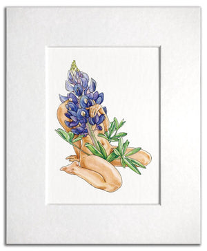 Bluebonnet Bliss Print by Maridad Studio - Framed