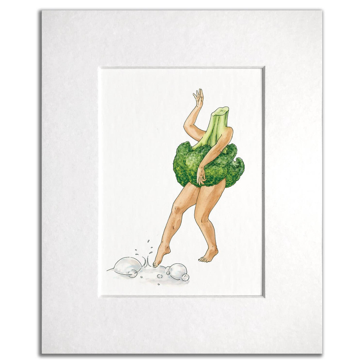 Broccoli Bath Print by Maridad Studio