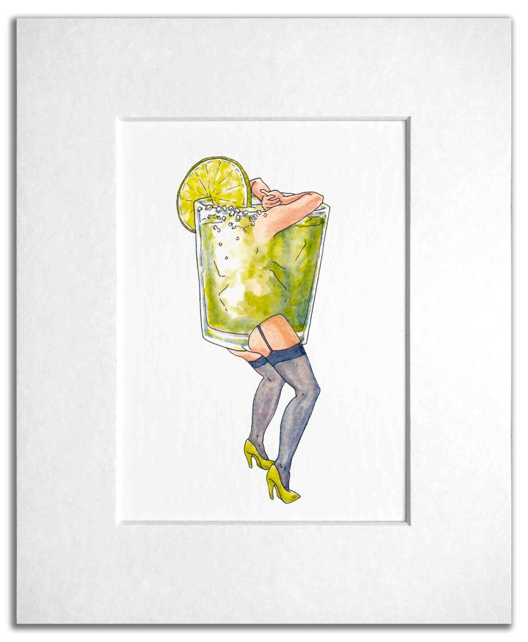 Margarita on the Rocks Print by Maridad Studio