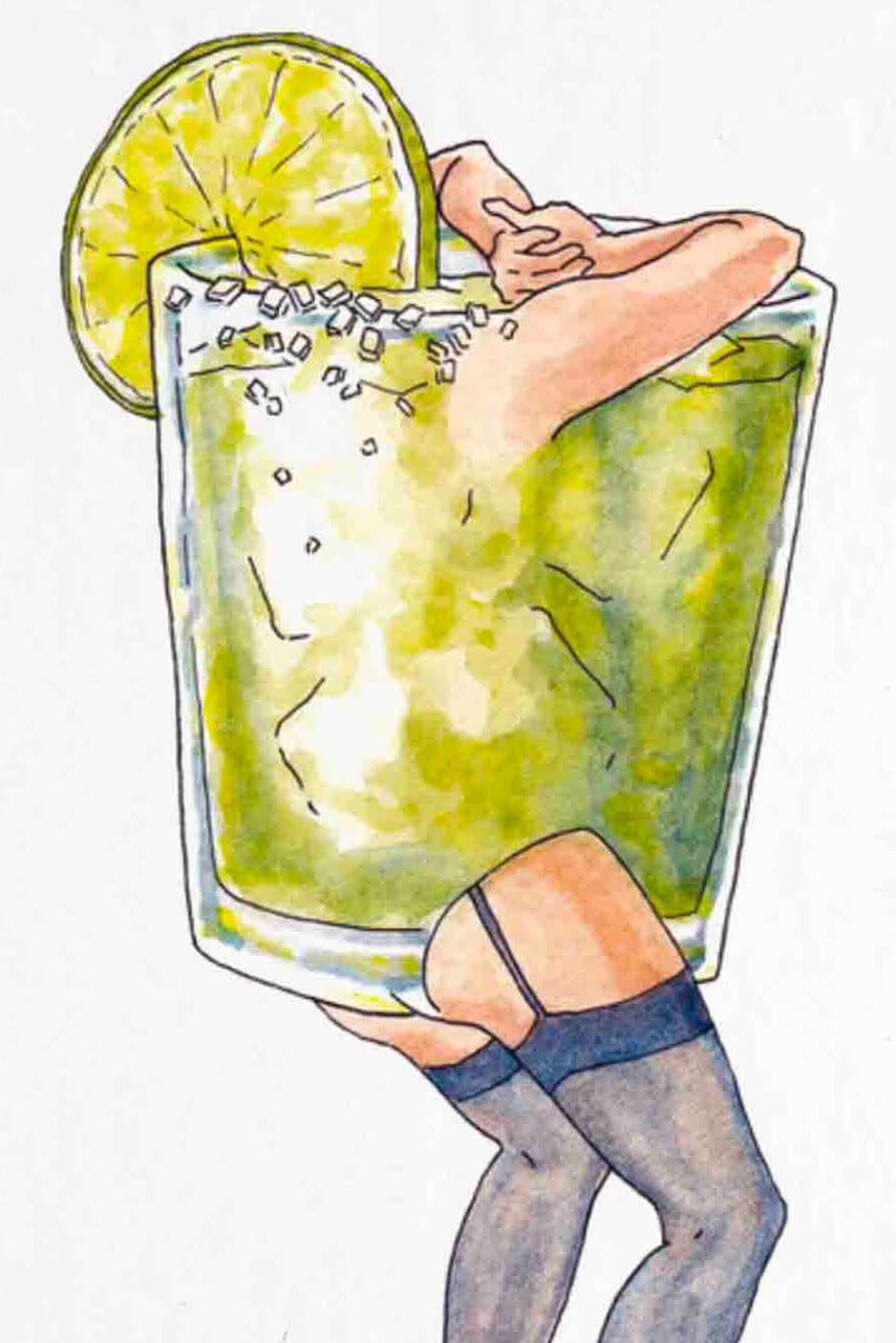 Margarita on the Rocks Print by Maridad Studio