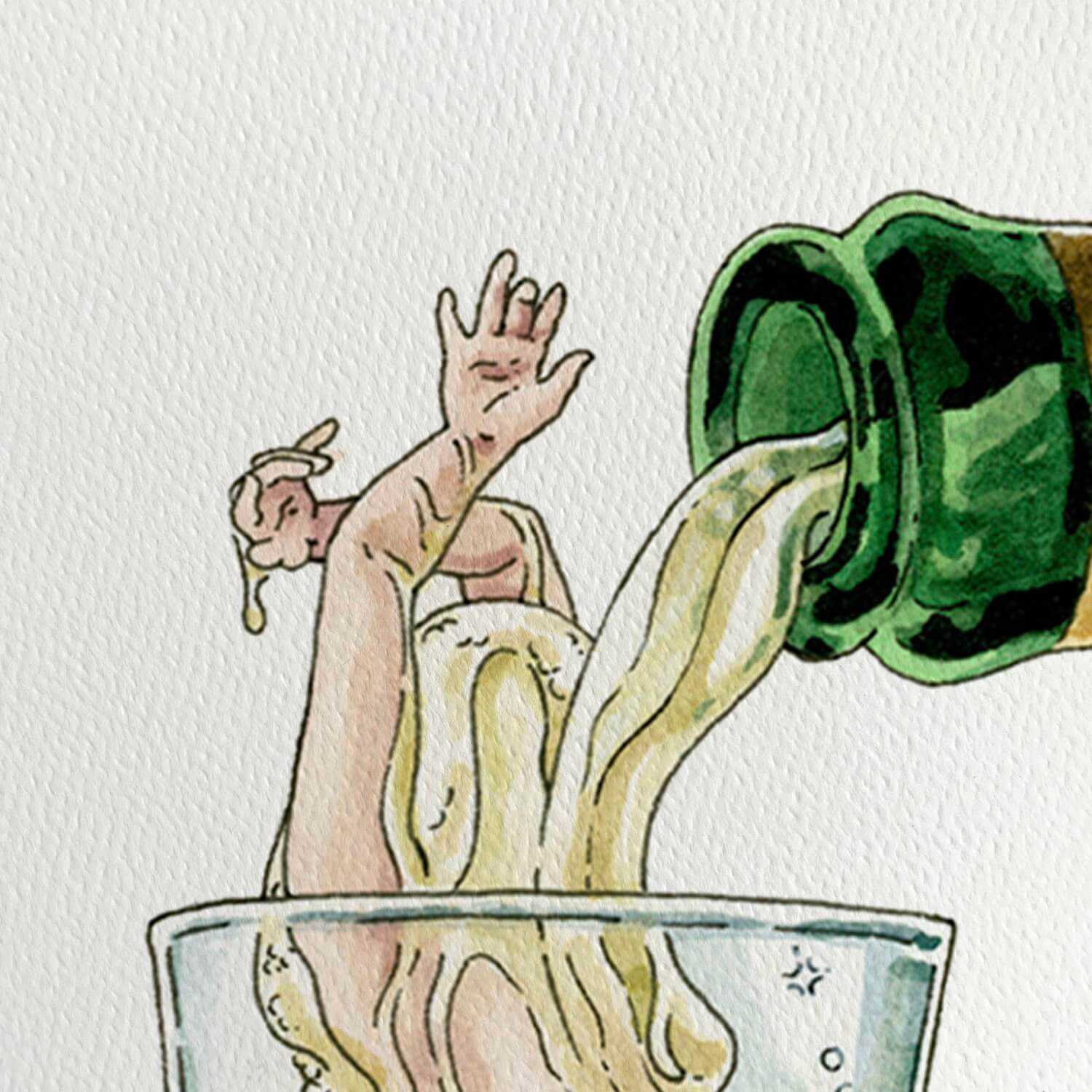 Champagne Showers Print by Maridad Studio