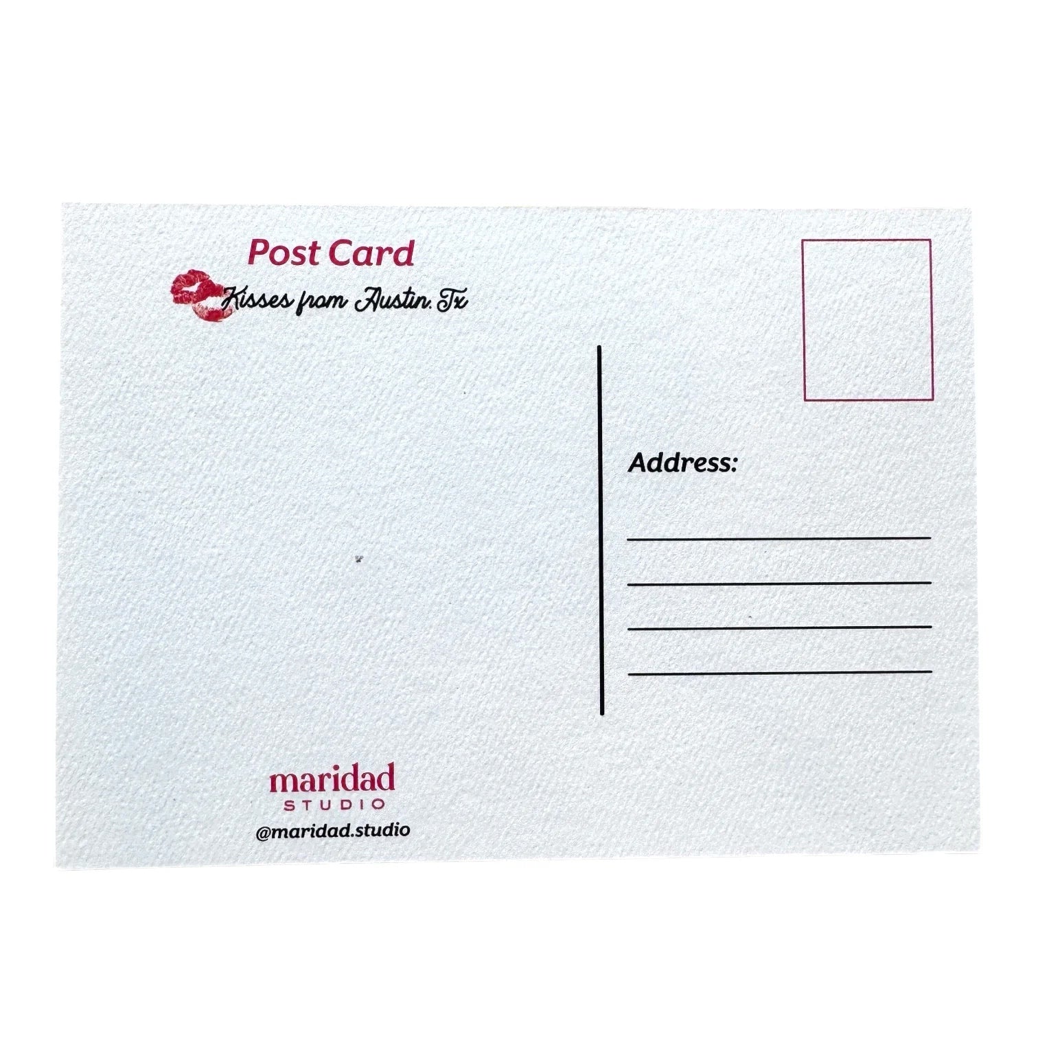 Kisses from Maridad Postcard by Maridad Studio