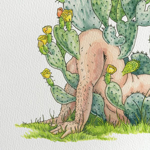 Prickly Pear Cactus Print by Maridad Studio