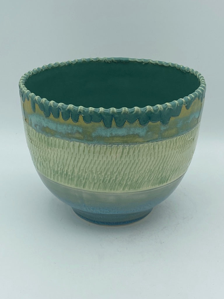 Bowl with Scalloped Lip by Mark Kazanoff