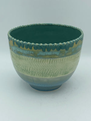 Bowl with Scalloped Lip by Mark Kazanoff