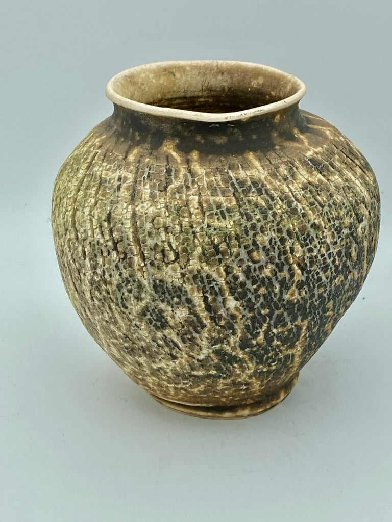 Obvara Raku Vase #3 by Mark Kazanoff