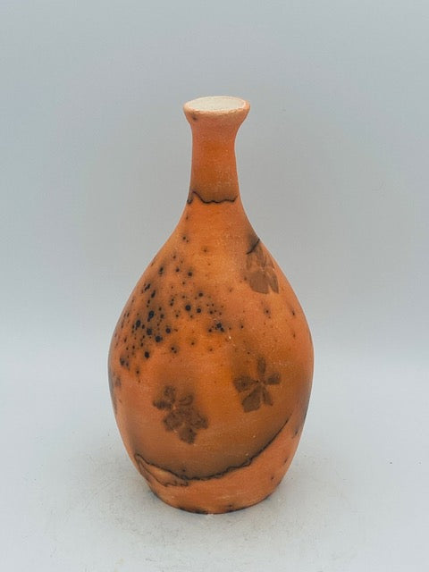 Red Raku Vase by Mark Kazanoff
