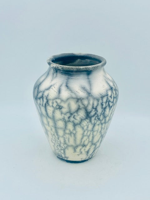 Raku Crackle Pot by Mark Kazanoff
