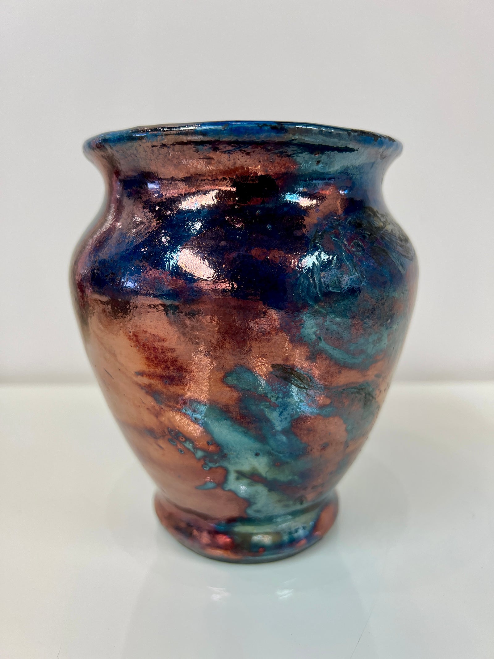 Raku Vase #5 by Mark Kazanoff