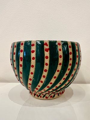 Red Dot Bowl by Mark Kazanoff