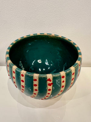 Red Dot Bowl by Mark Kazanoff