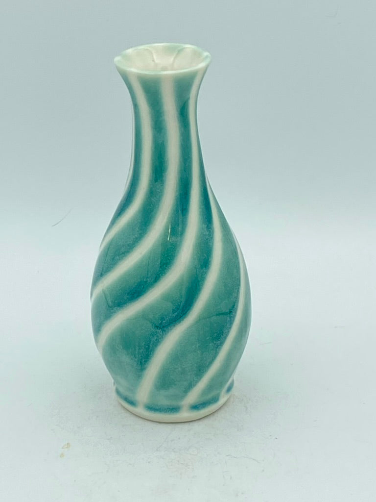 Sea Foam Spiral Vase #1 by Mark Kazanoff