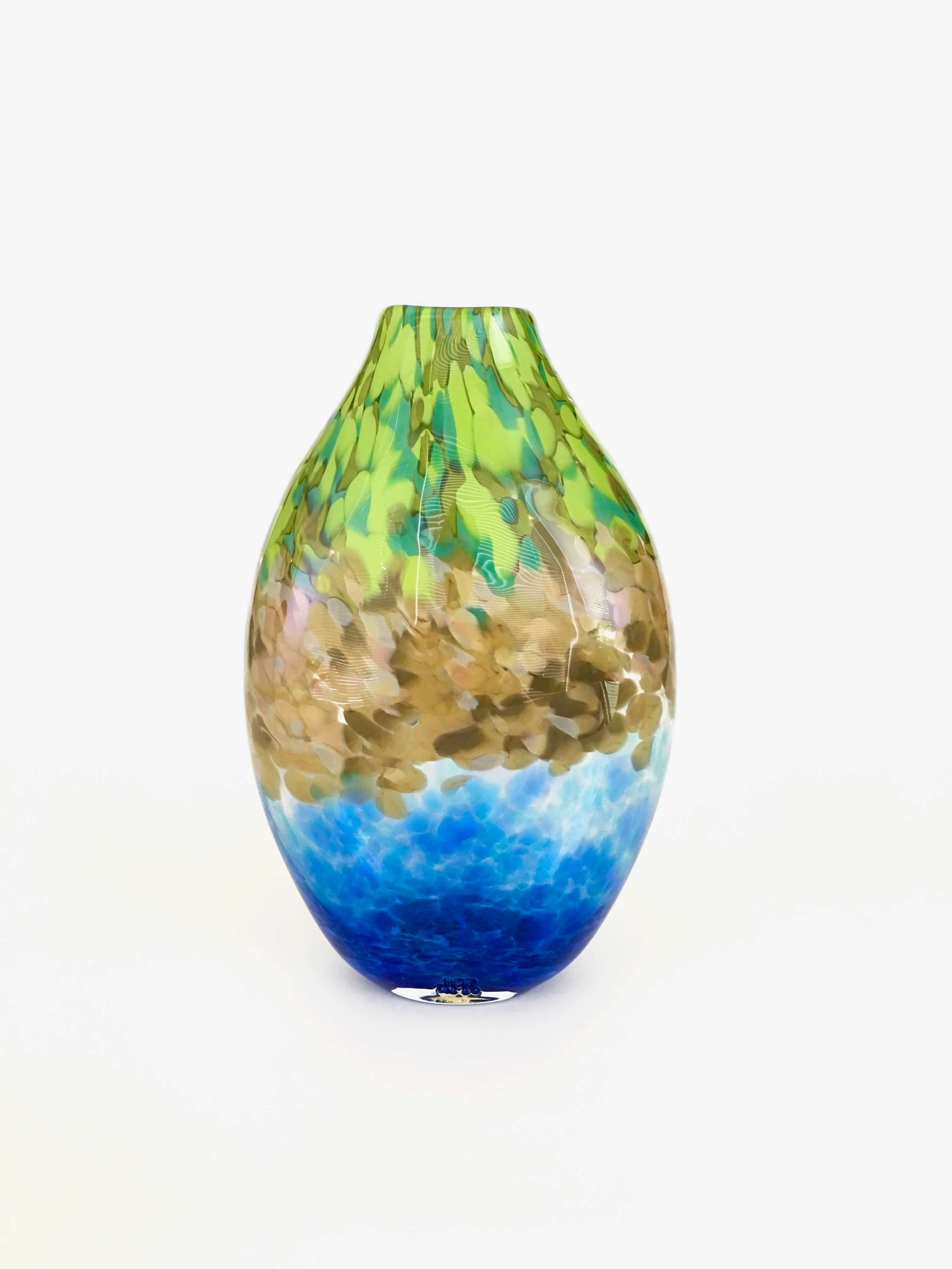 Mediterranean Coastline Vase by JFR Glass