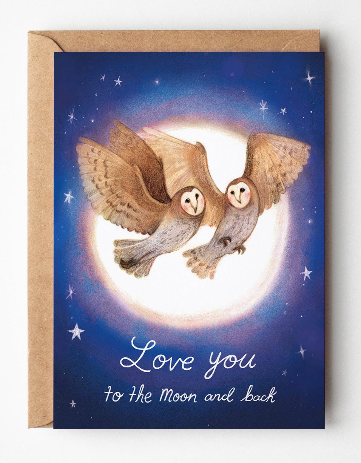 Love You to the Moon and Back Card by Cats in Cardigans