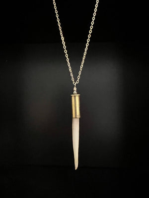 African Porcupine Quill Bullet Necklace by Pake