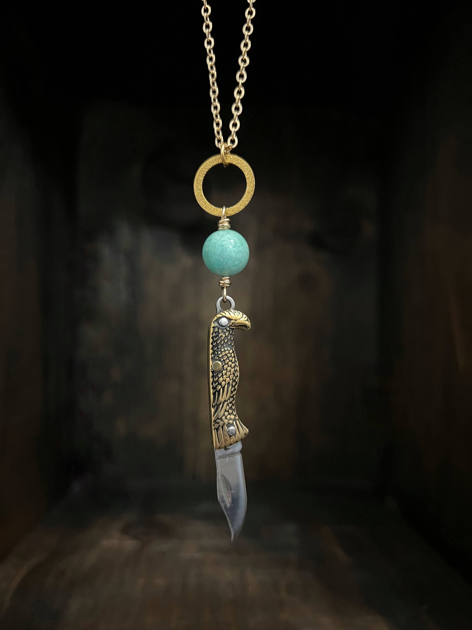 Bird Knife Necklace by Pake