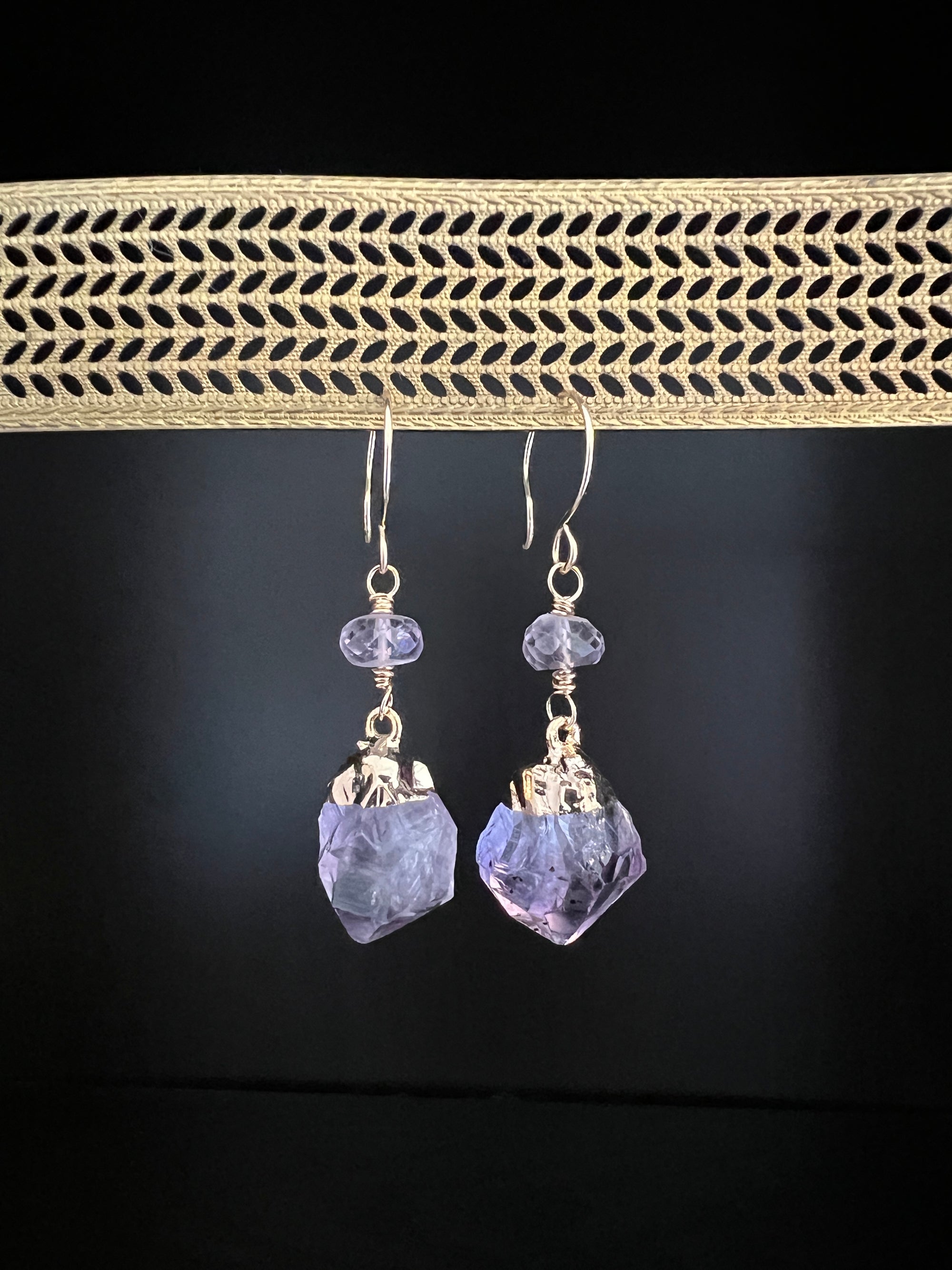 Semi Precious Stone Electroplated Earrings  by Pake + 6 variants
