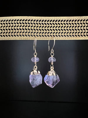 Semi Precious Stone Electroplated Earrings  by Pake + 6 variants