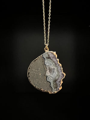 Electroplated Stalactite Necklace by Pake