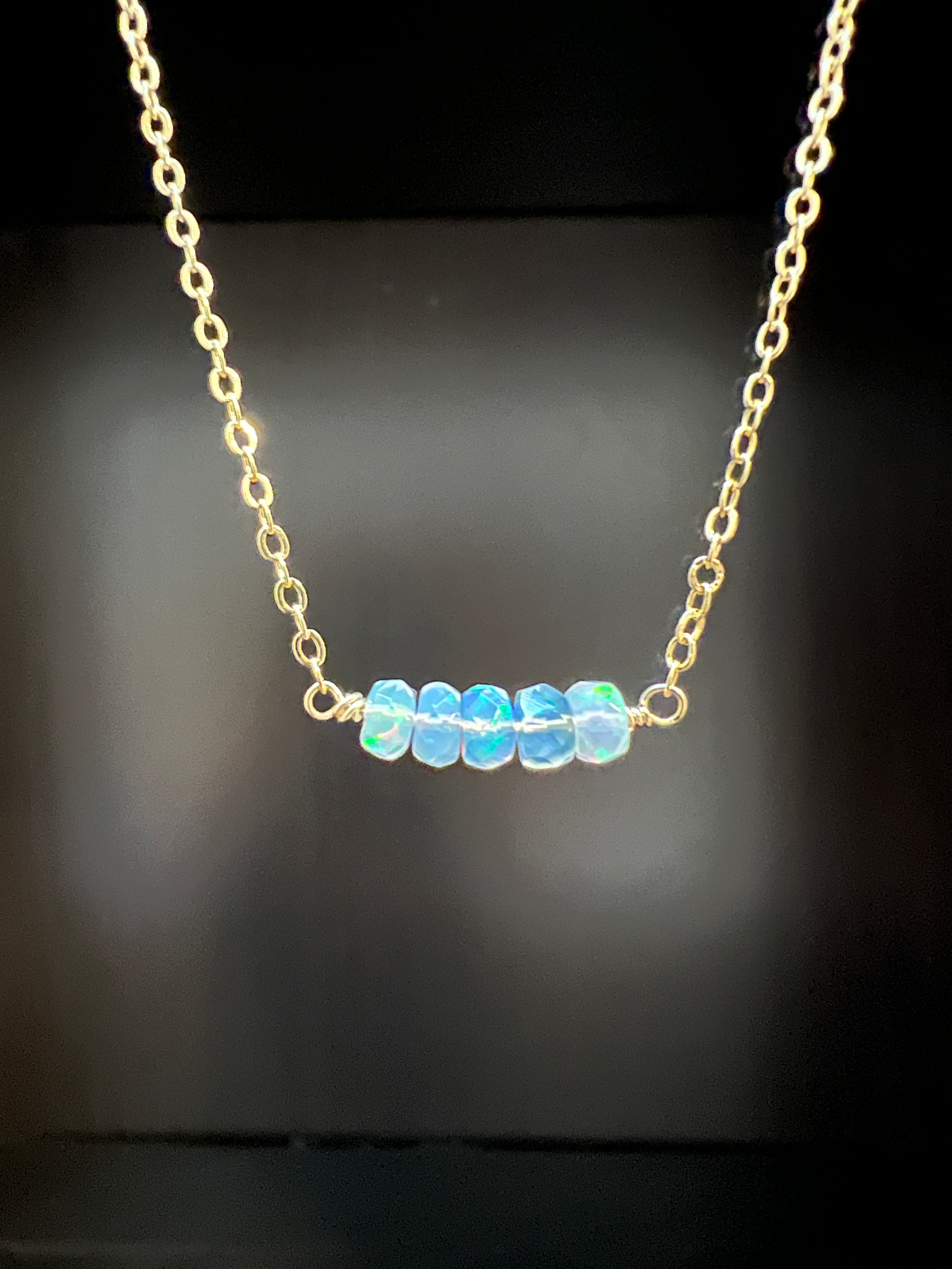 Fire Opal Stack Necklace by Pake