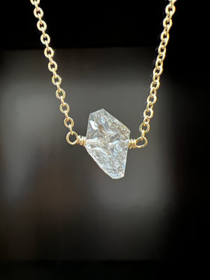 Herkimer Diamond Solitaire Necklace by Pake