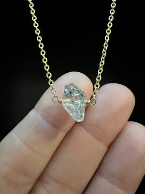 Herkimer Diamond Solitaire Necklace by Pake