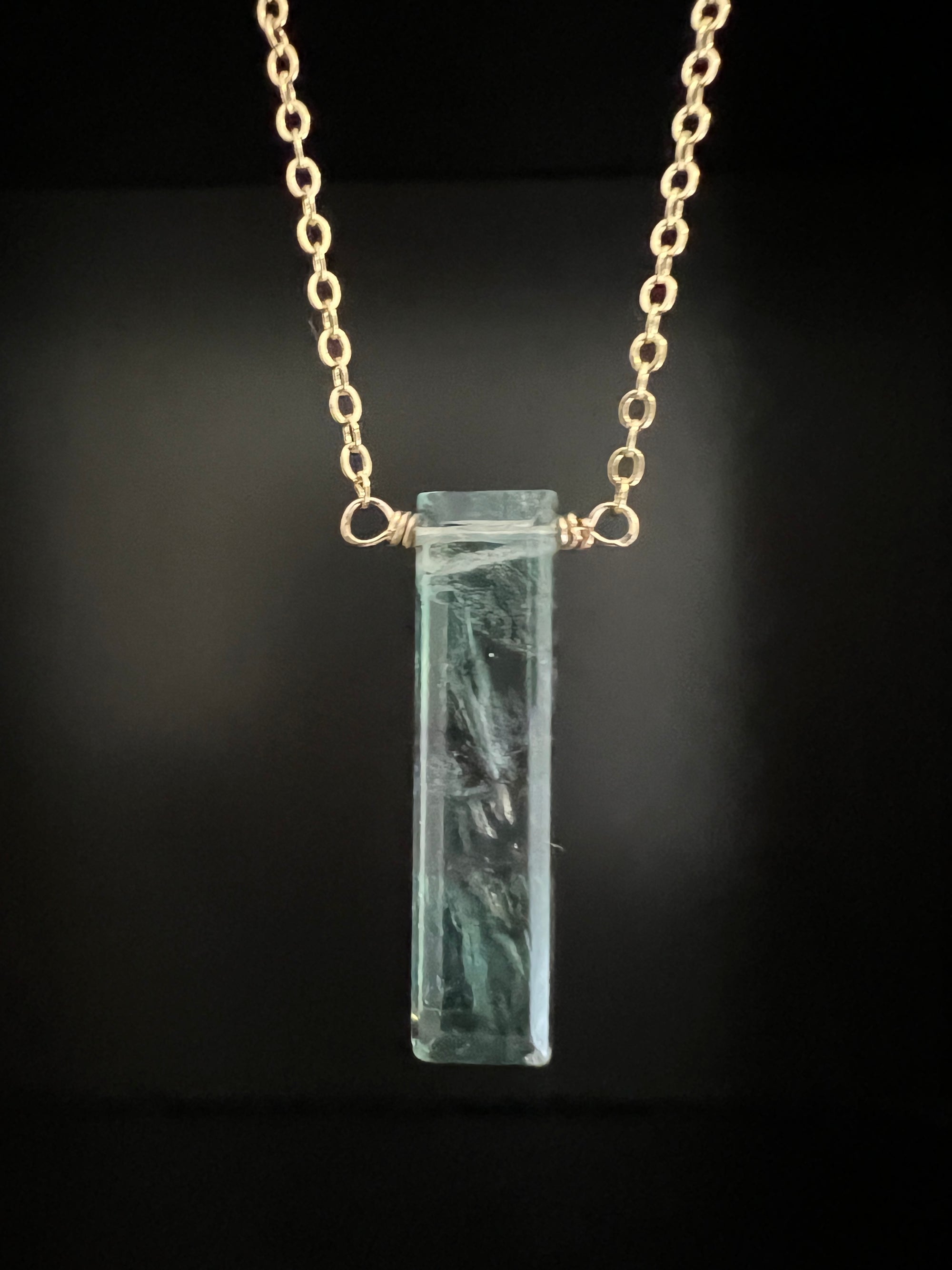 Pale Fluorite Bar Necklace by Pake