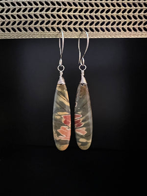 Red Creek Jasper Drop Earrings 2 by Pake