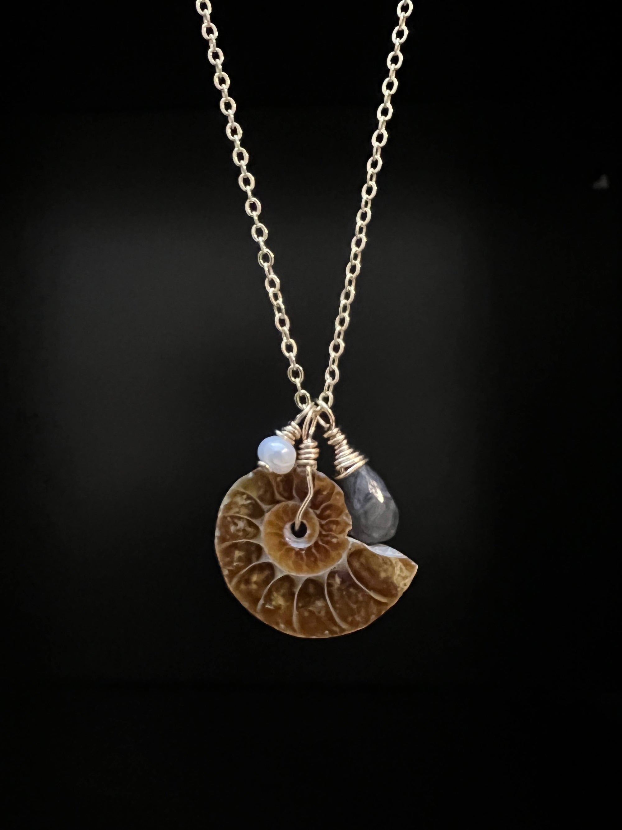 Small Ammonite Necklace by Pake