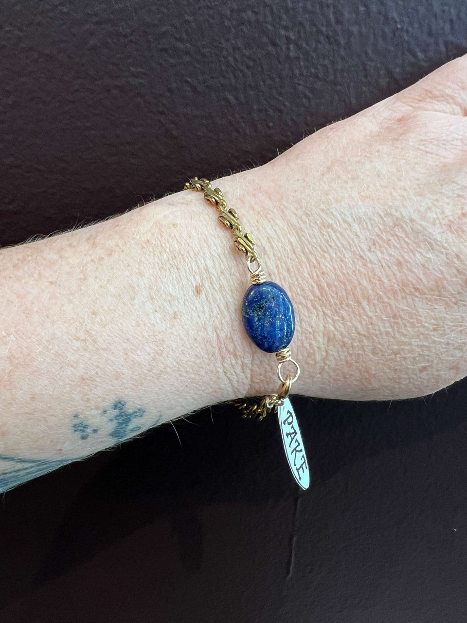 Vintage Coco Chanel Chain with Lapis Bracelet by Pake