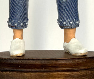 Pearl Studded Capri Jeans with White Shoes by Pamela Gross