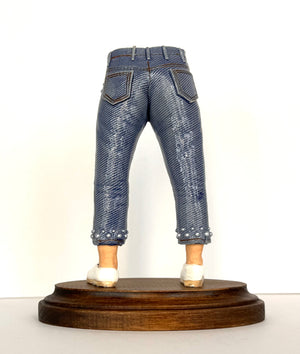 Pearl Studded Capri Jeans with White Shoes by Pamela Gross