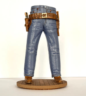 Walkabout Jeans Gunslinger with Knife by Pamela Gross