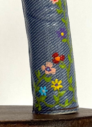 Walkabout Jeans with Vines and Flowers by Pamela Gross