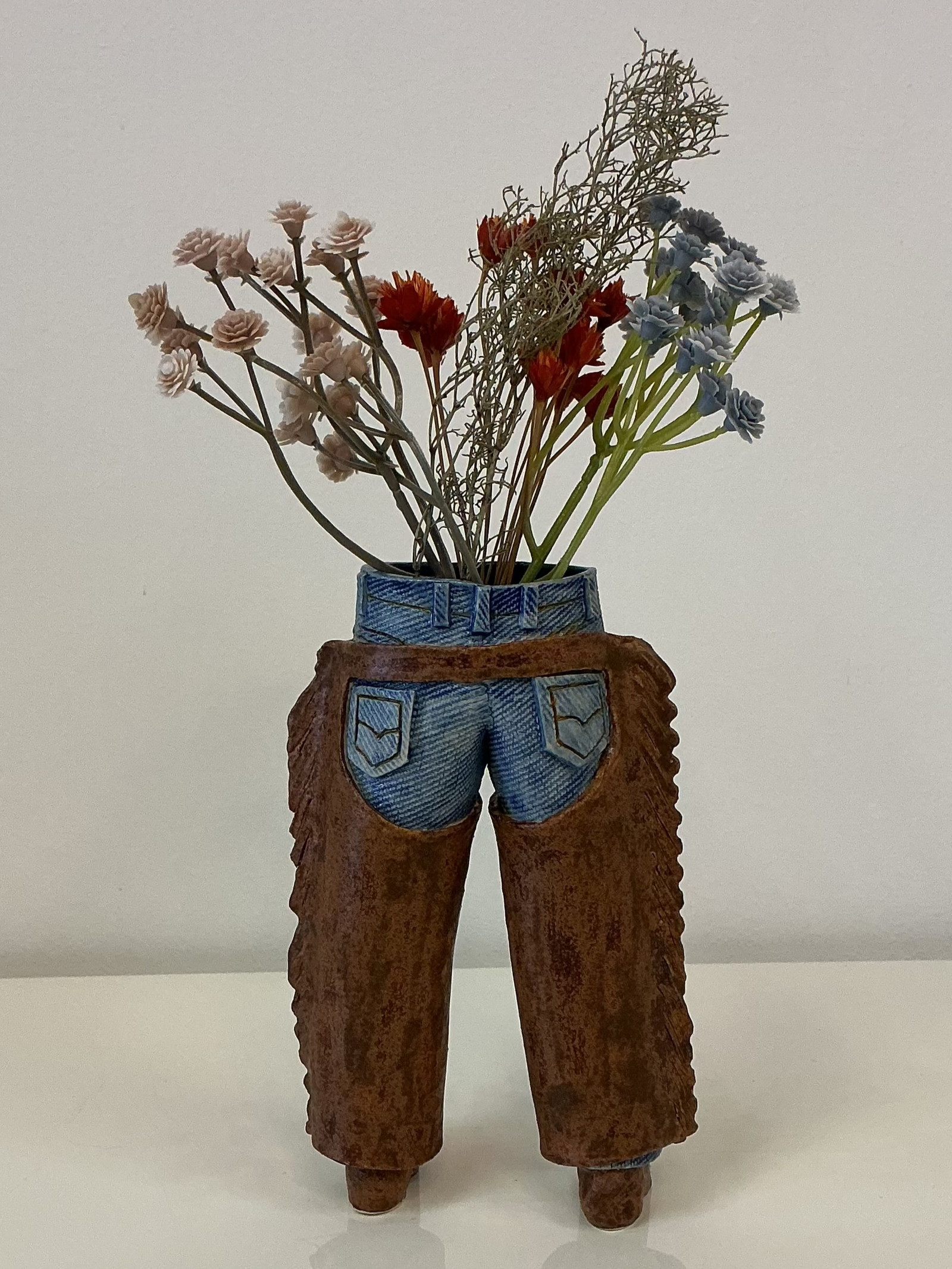 Walkabout Jeans with Fringe Chaps by Pamela Gross