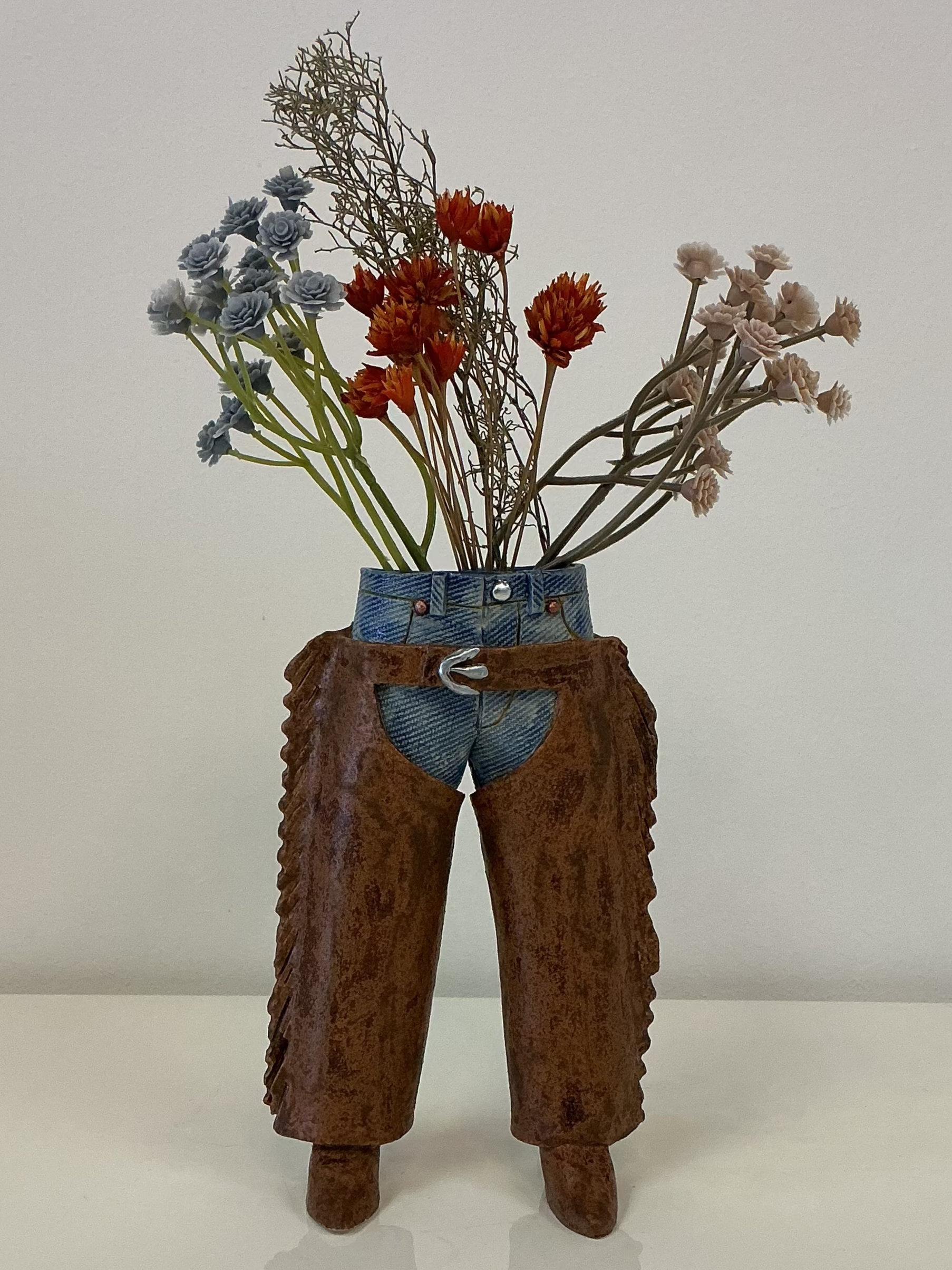 Walkabout Jeans with Fringe Chaps by Pamela Gross