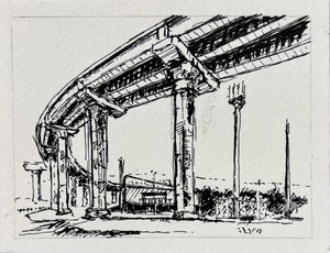 Abandoned Building IH-35 & 183 by Paul Moncus - Mini Original