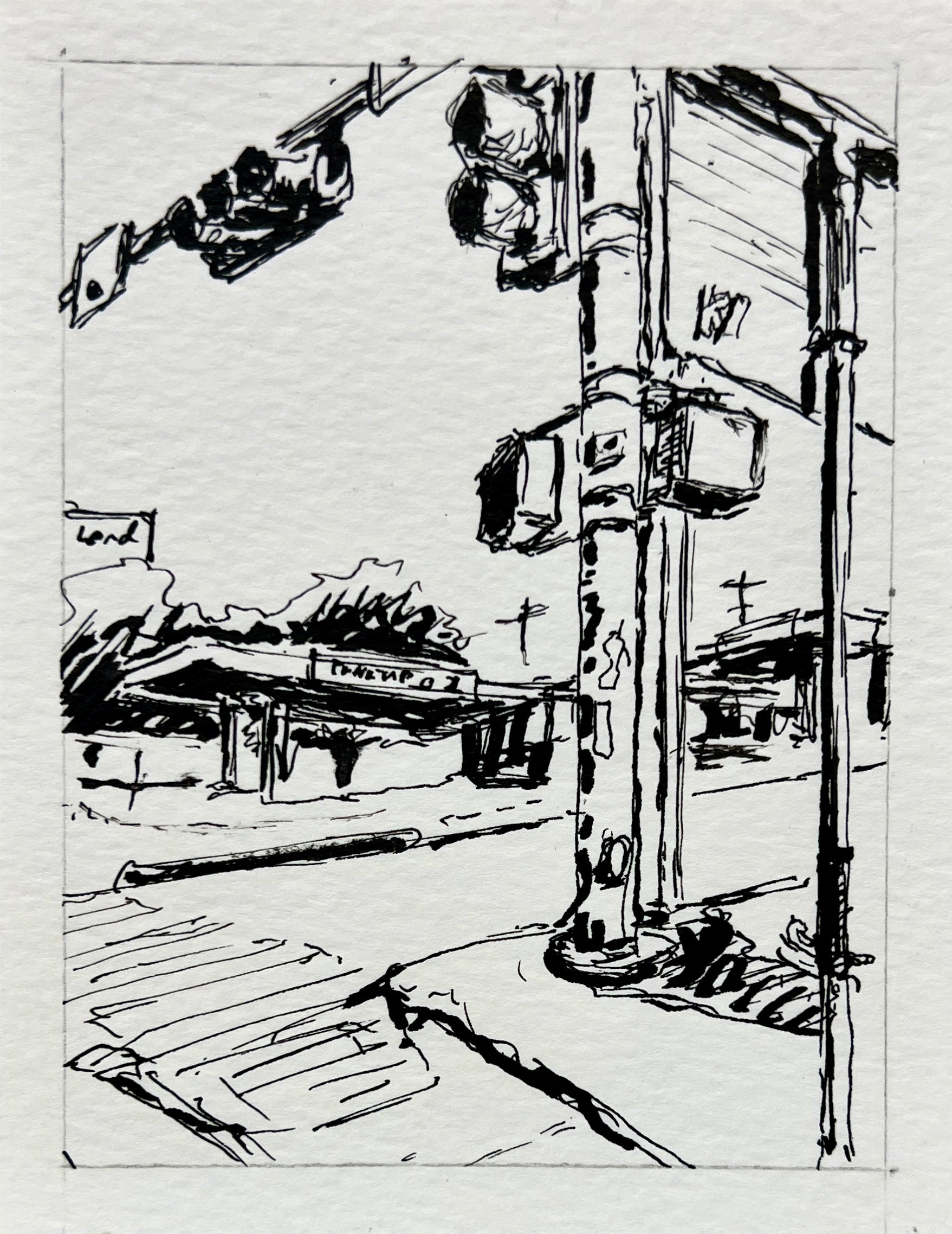 Abandoned Gas Station on 35th Street by Paul Moncus - Mini Original