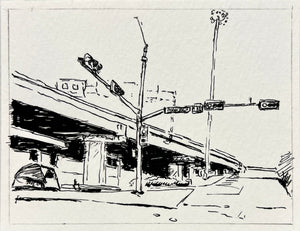 Ben White Near Dan's Hamburgers by Paul Moncus - Mini Original