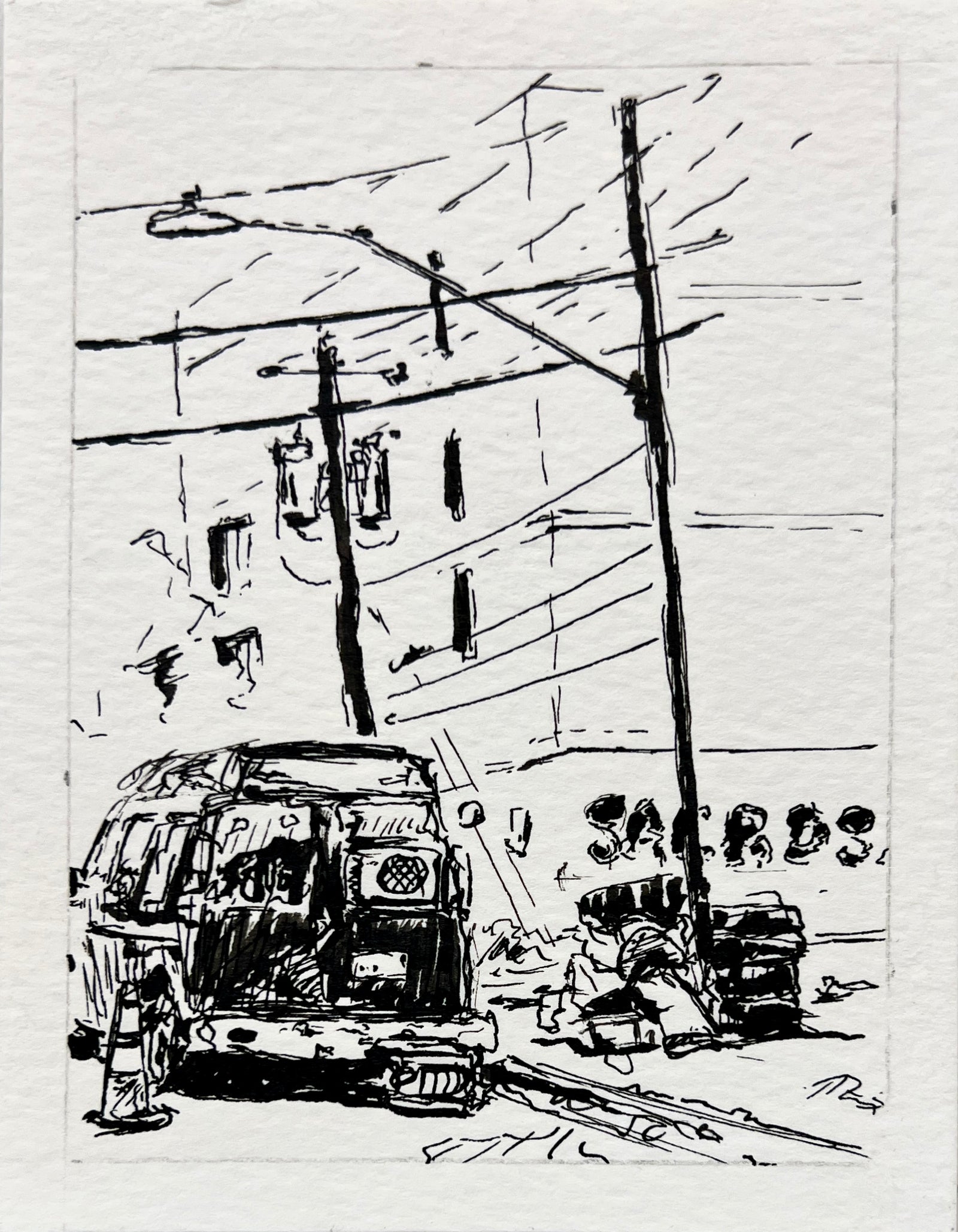 Near Hancock by Storage Units by Paul Moncus - Mini Original