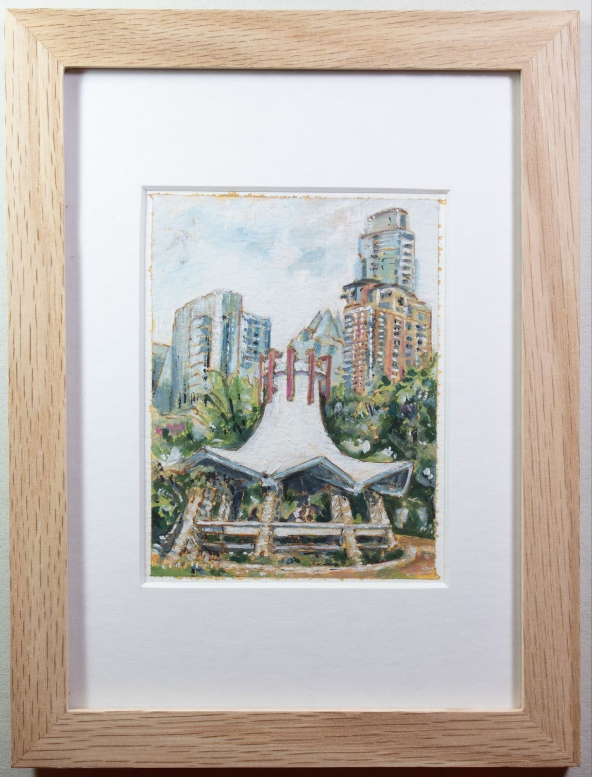 People Changing Clothes in Gazebo South Shore of Town Lake by Paul Moncus