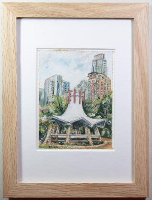 People Changing Clothes in Gazebo South Shore of Town Lake by Paul Moncus