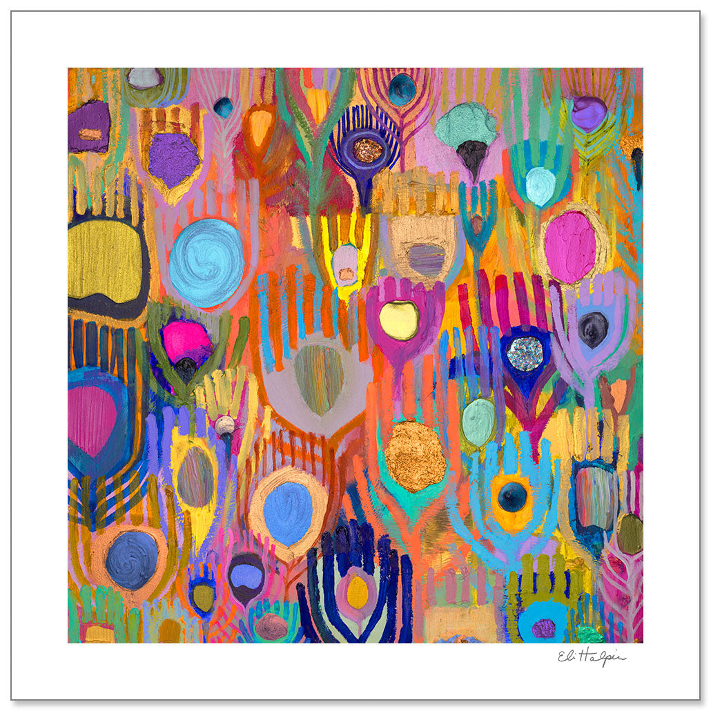 Peacock Wings #2 Print by Eli Halpin + 12"x12" Paper