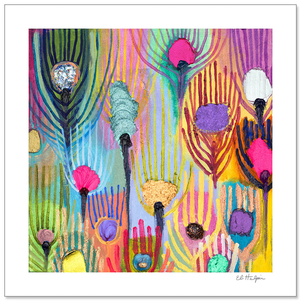 Peacock Wings #4 Print by Eli Halpin + 12"x12" Paper