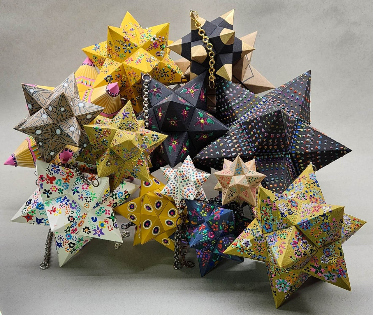 Paperbag Geometry Dodecahedrons by Rachael Goco