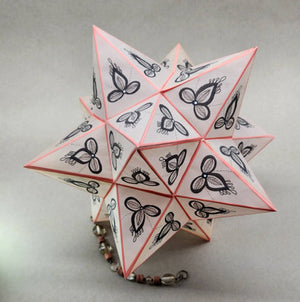 Peach Genie Dodecahedrons by Rachael Goco